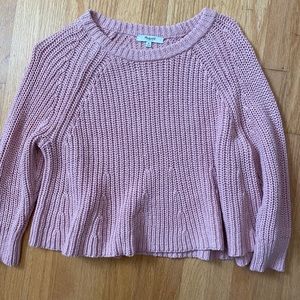 Madewell Light Pink/Salmon Cropped Sweater
